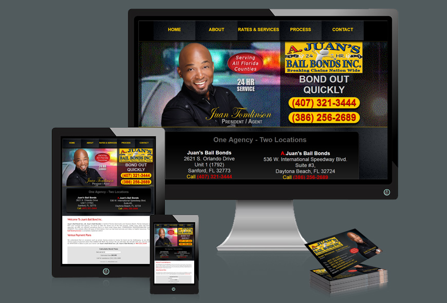 Website design for Florida based bail bond company