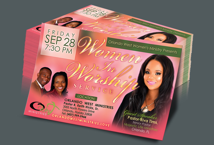 Gospel event flyer design and printing.